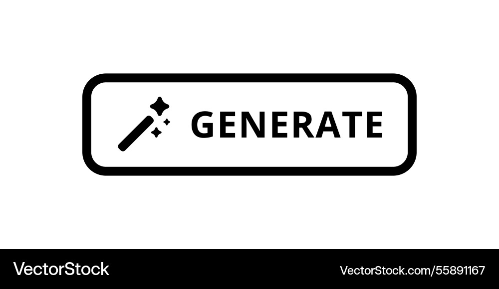 Create a visually appealing generate button icon Create a visually appealing generate button icon vector image