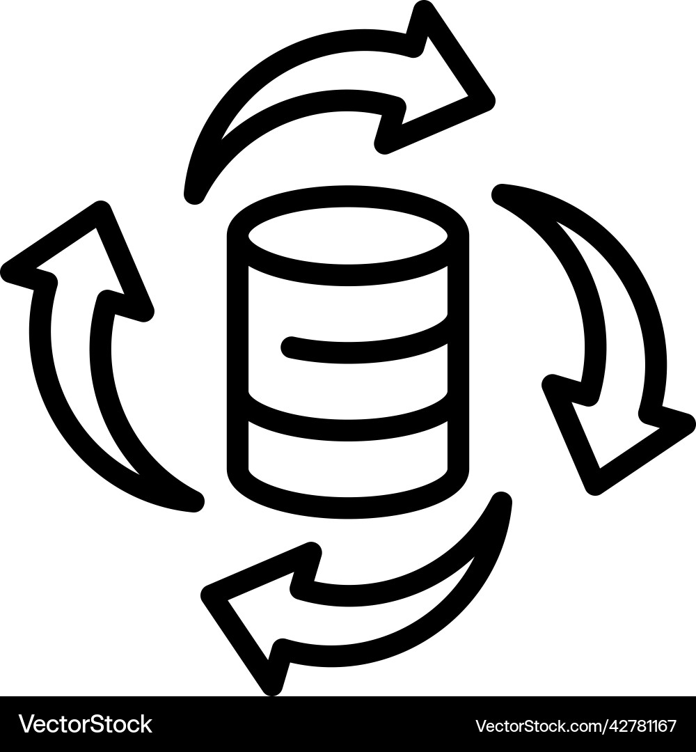Database sync vector image