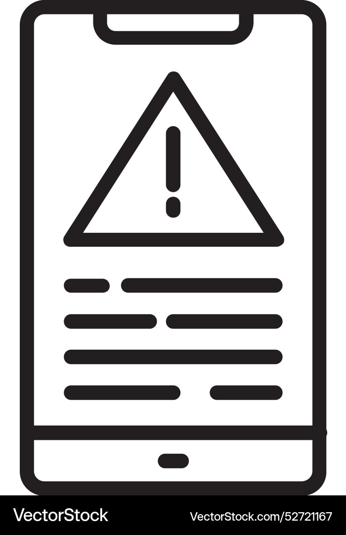 Error line icon design Vector Image
