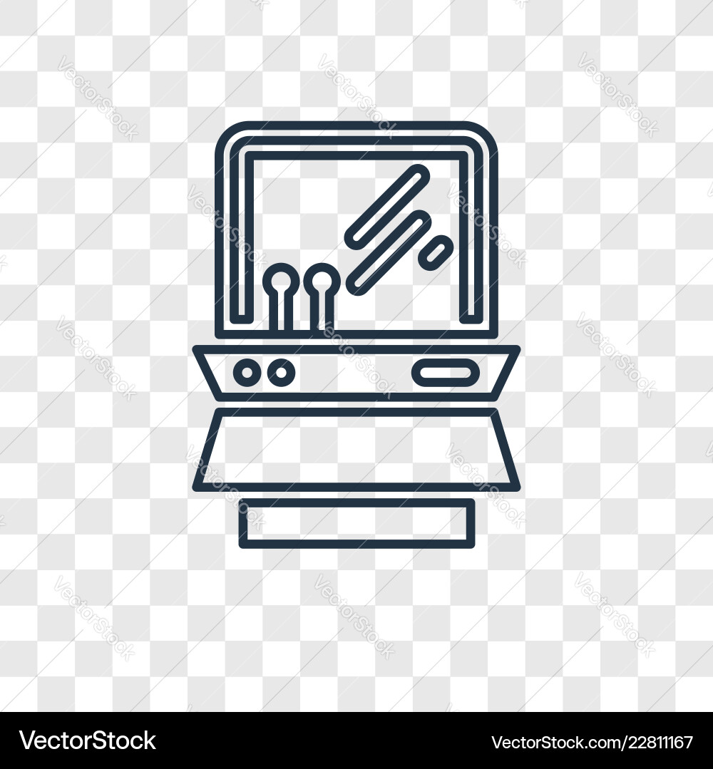 Game console concept linear icon isolated Game console concept linear icon isolated vector image