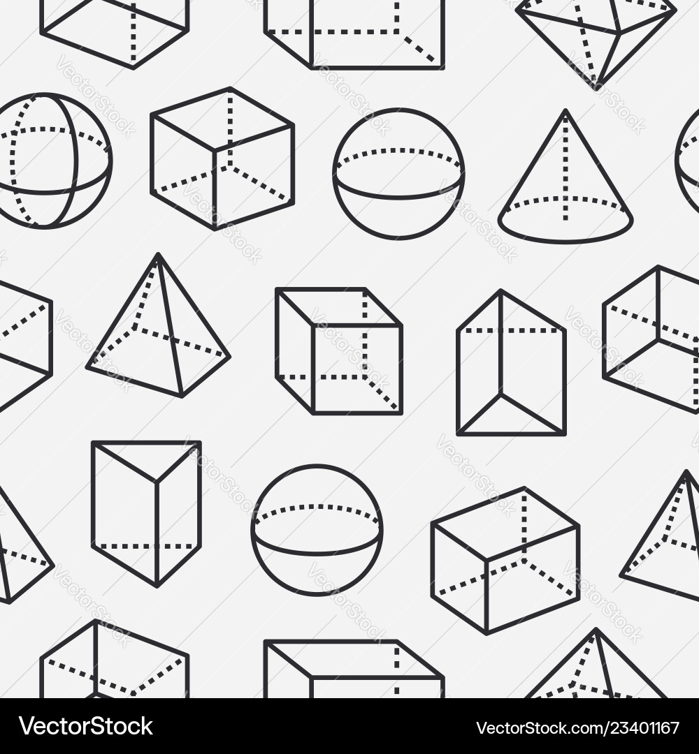 Geometric shapes seamless pattern with flat line Geometric shapes seamless pattern with flat line vector image