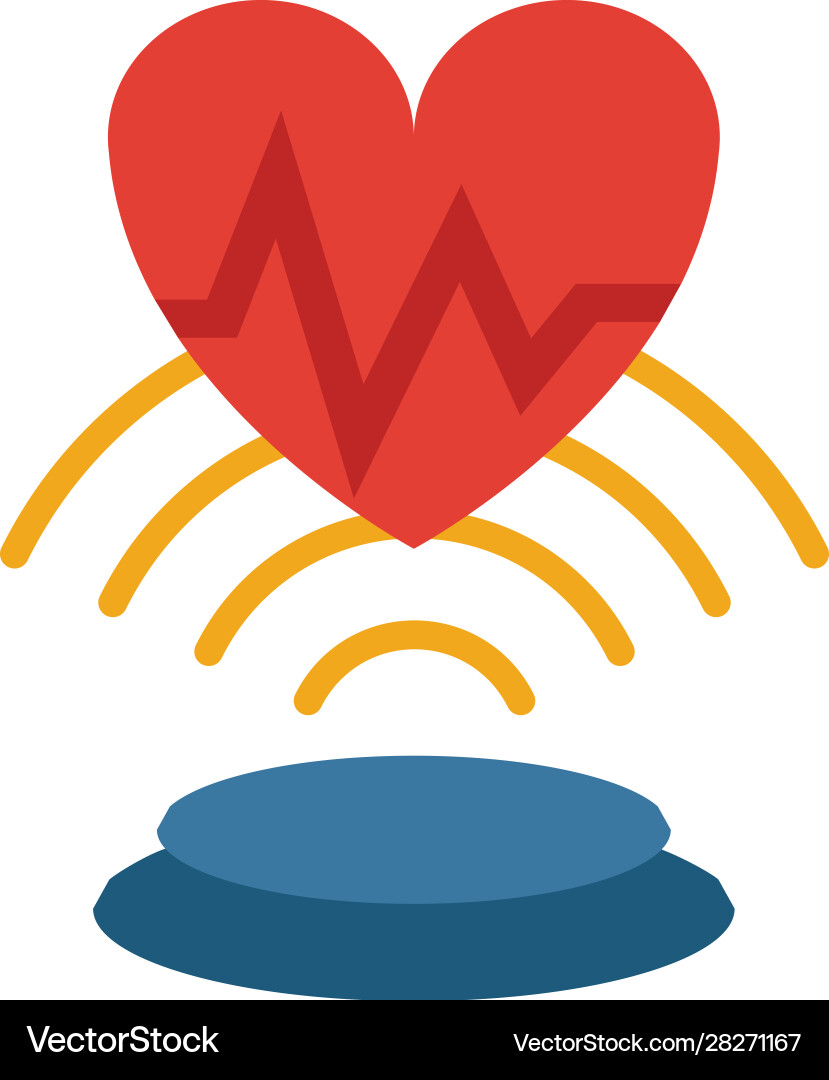 Heartbeat sensor icon simple element from sensors vector image