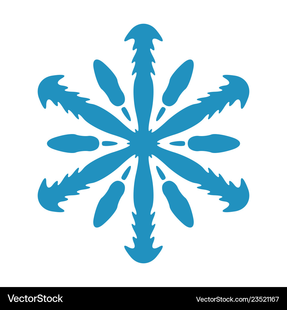 Isolated Snowflake Shape vector image