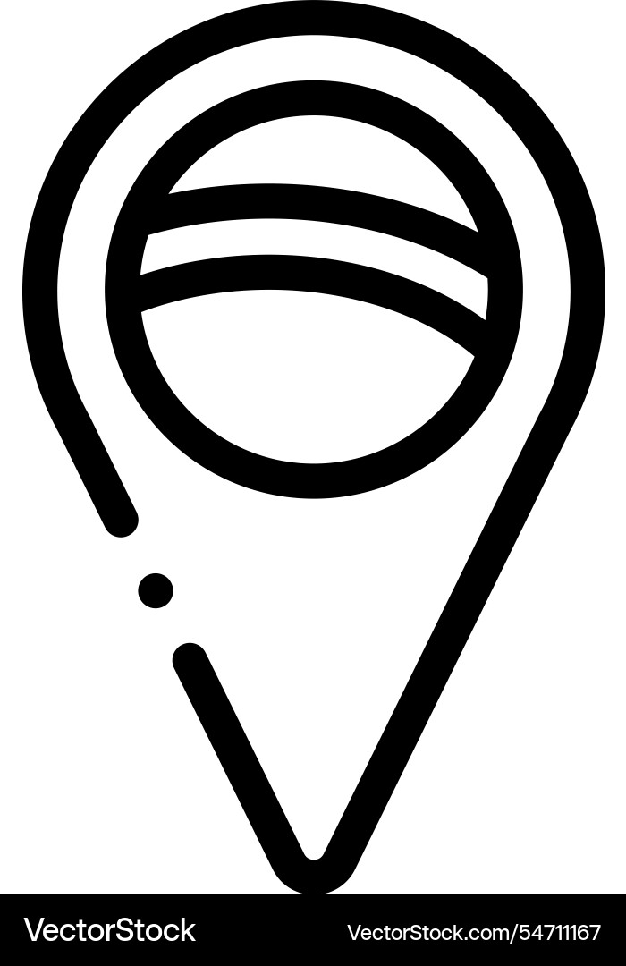 Location icon thin linear style design isolated Location icon thin linear style design isolated Vector Image