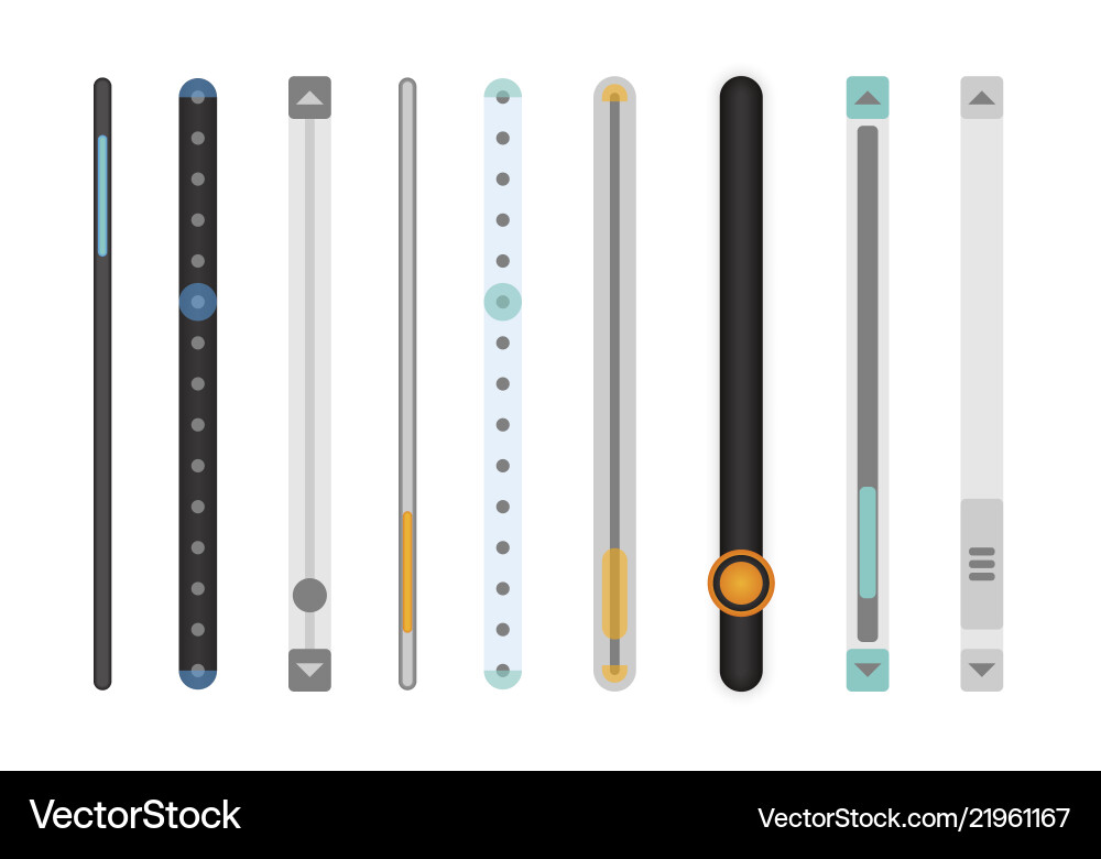 Modern Scrollbar Set vector image