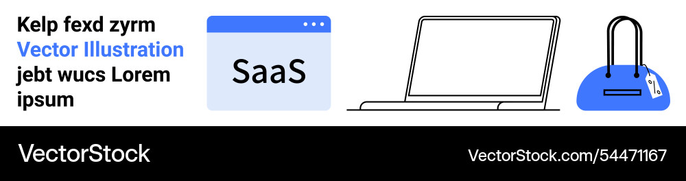 Saas Konzept mit Laptop-Browserfenster Saas Konzept mit Laptop-Browserfenster vektorbild