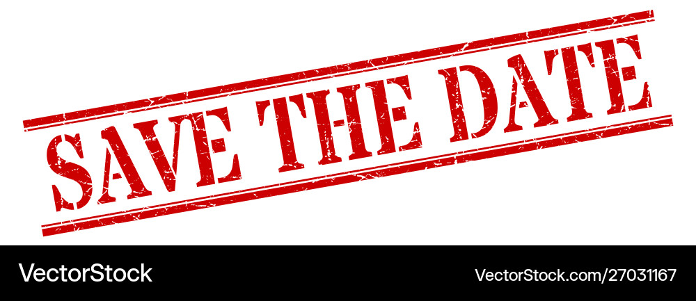 Save date stamp square grunge Vector Image
