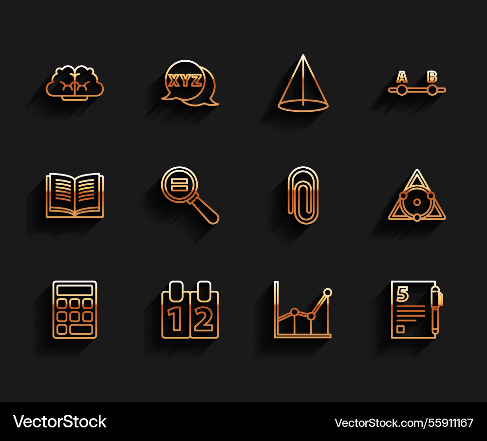 Set line triangle math mathematics function Set line triangle math mathematics function vector image
