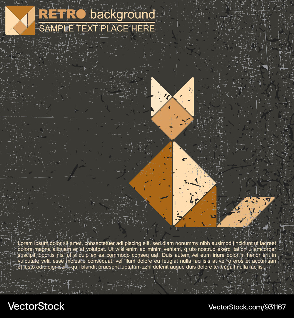 Tangram cat Vector Image