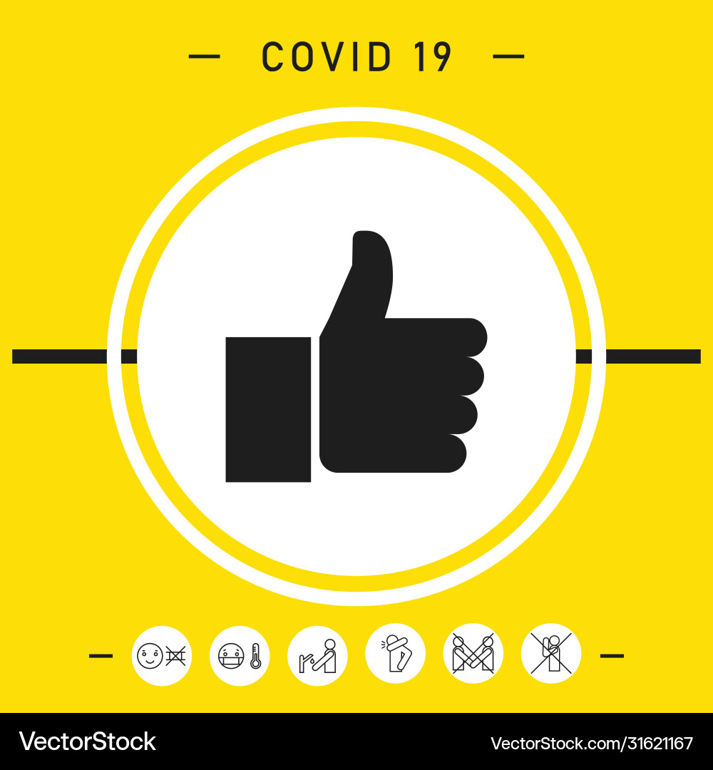 Thumb up gesture graphic elements for your design Vector Image