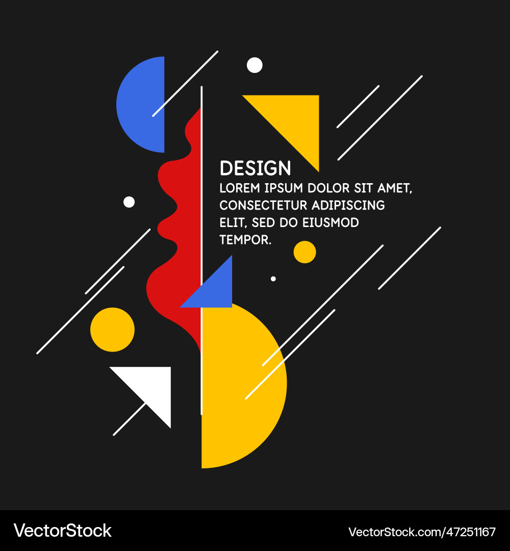 Trendy abstract background composition forms Vector Image