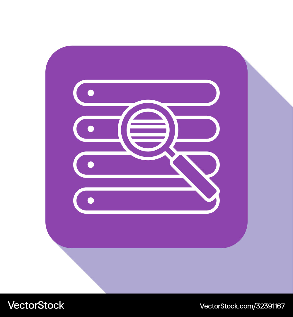 White line search in a browser window icon White line search in a browser window icon Vector Image