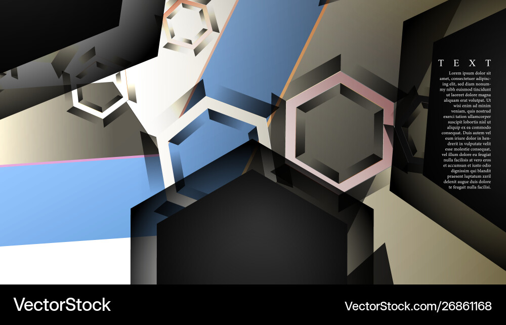 Abstract background with gradient hexagon shapes vector image