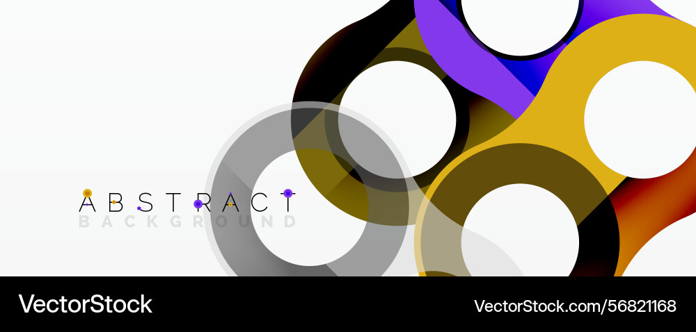 Abstract circles overlap creating dynamic visual Abstract circles overlap creating dynamic visual Vector Image
