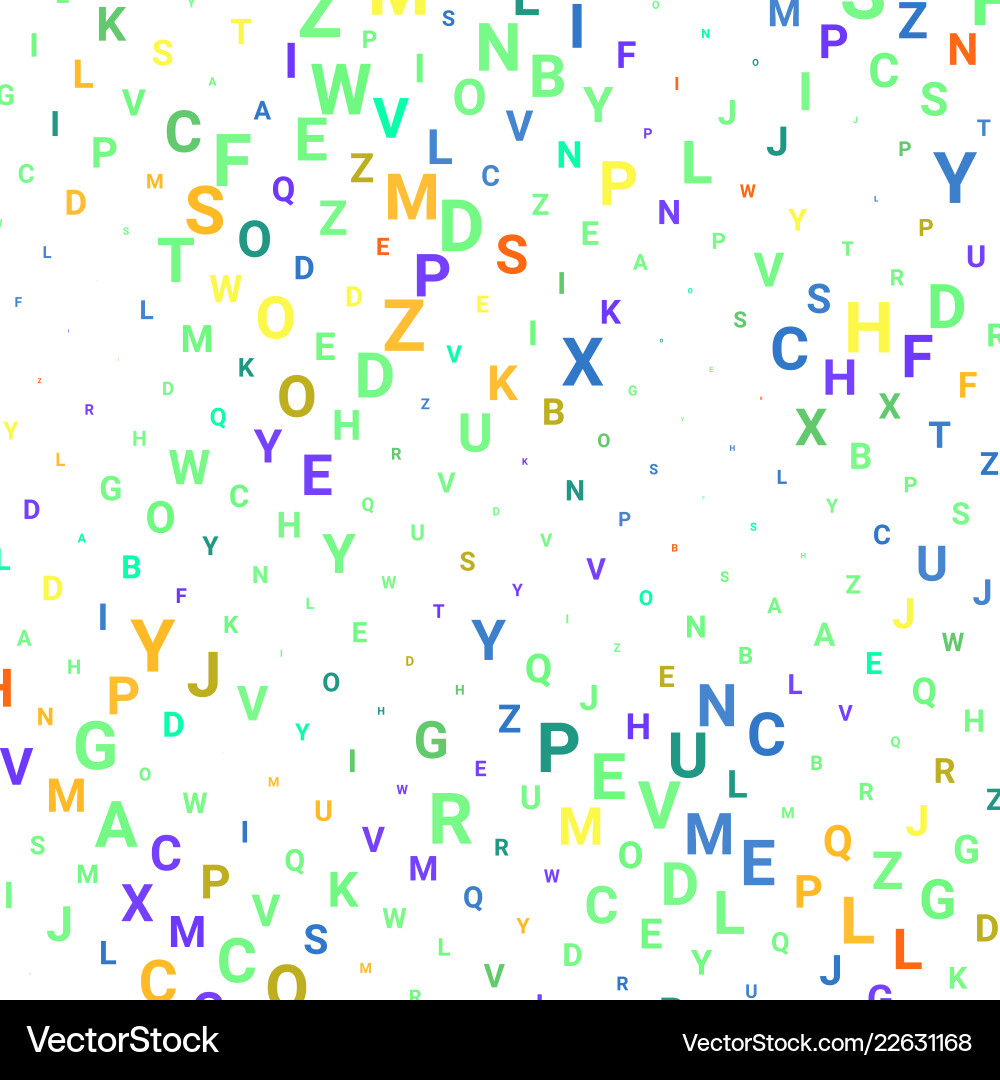Abstract texture with letters vector image
