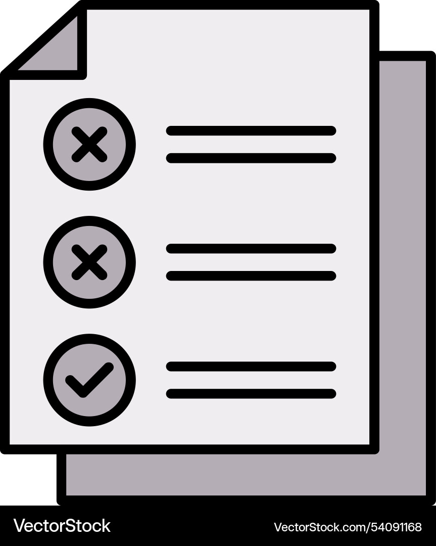 Check list line filled icon design vector image