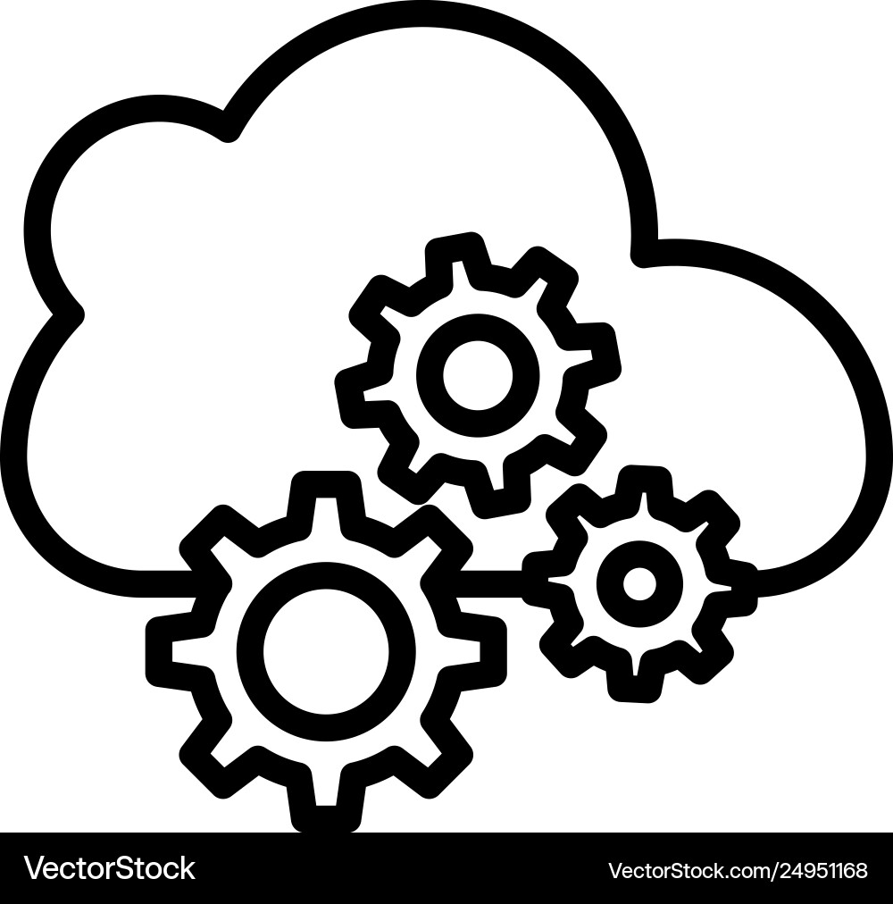 Cloud setting Cloud setting Vector Image
