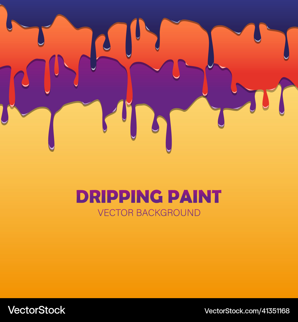 Dripping paint background with various color Dripping paint background with various color vector image