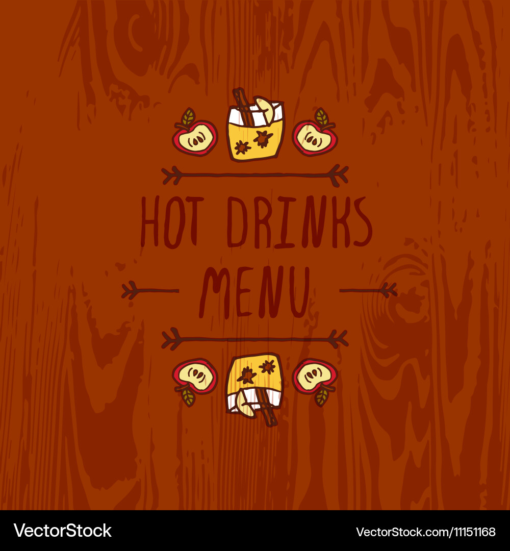 Handdrawn autumn element with text vector image