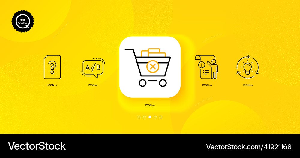 Idea ab testing and unknown file minimal line Idea ab testing and unknown file minimal line vector image