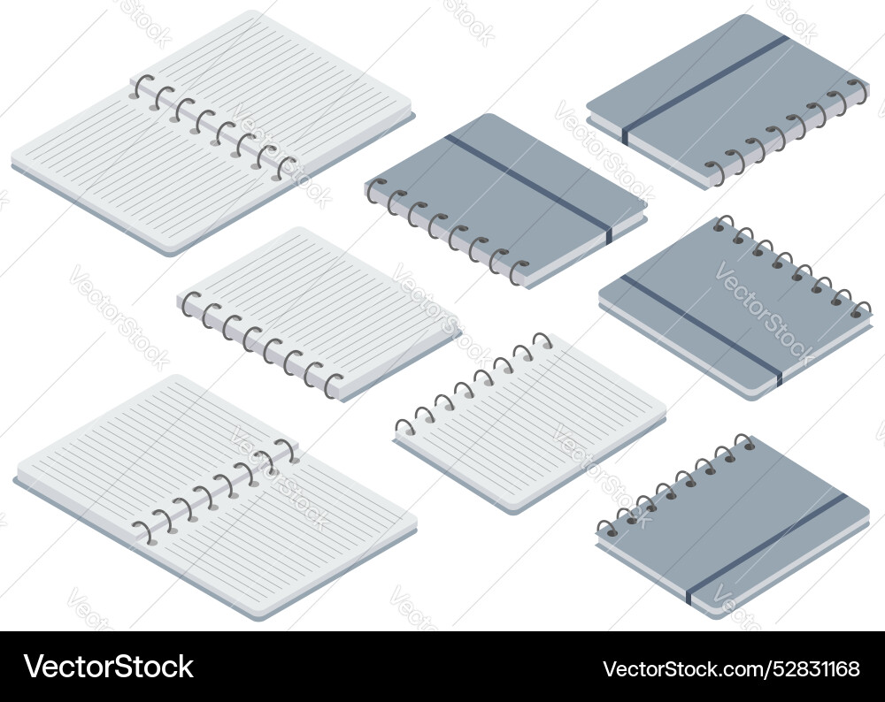 Include various notebooks and notepads Include various notebooks and notepads vector image