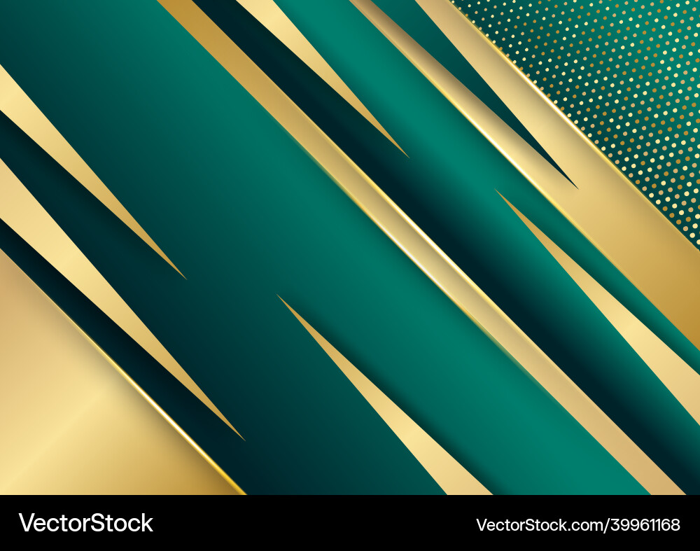 Luxury dark green and gold abstract background Luxury dark green and gold abstract background vector image