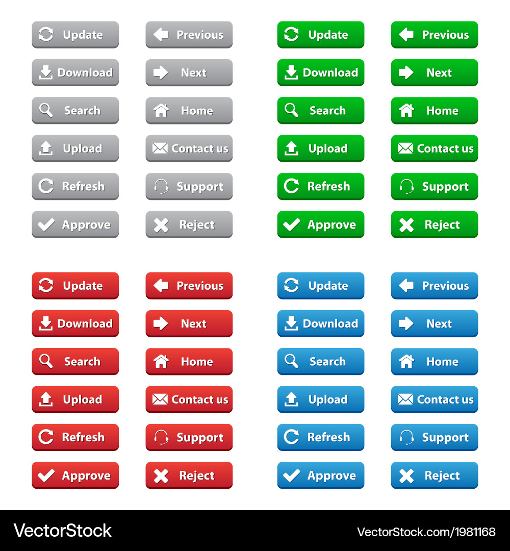 Modern Web Buttons vector image
