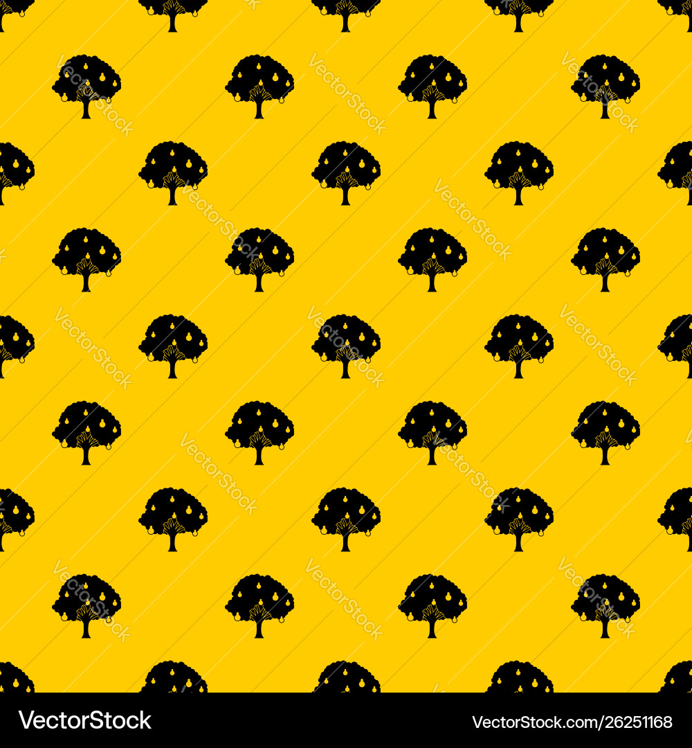 Pear tree with pears pattern Pear tree with pears pattern vector image