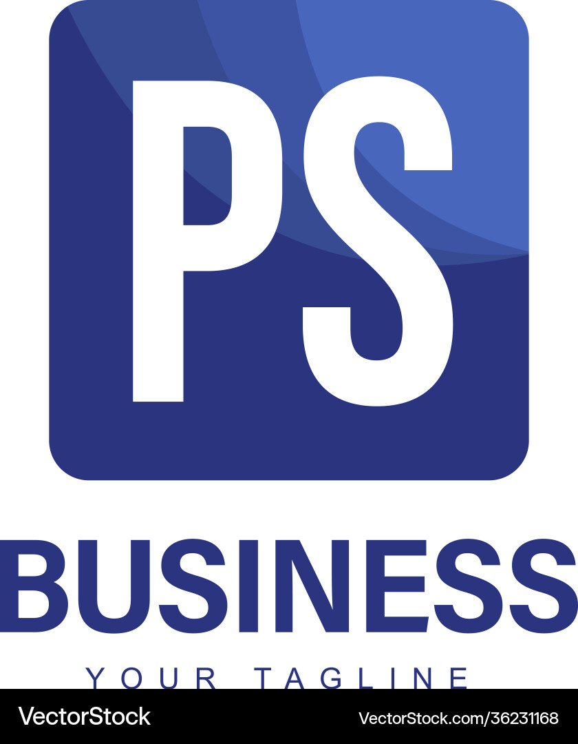 Ps initial a logo design with abstract style Ps initial a logo design with abstract style vector image