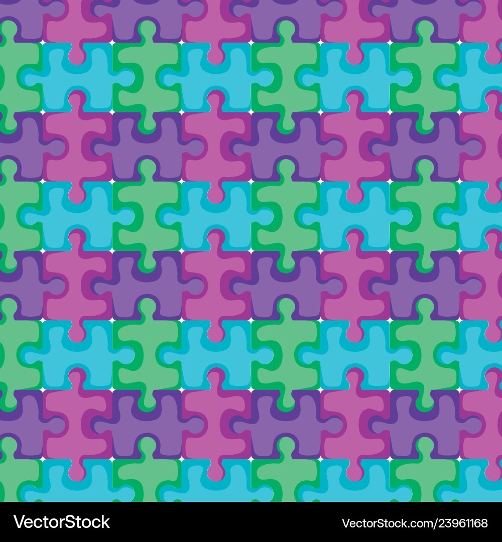 Puzzle game pieces pattern Vector Image