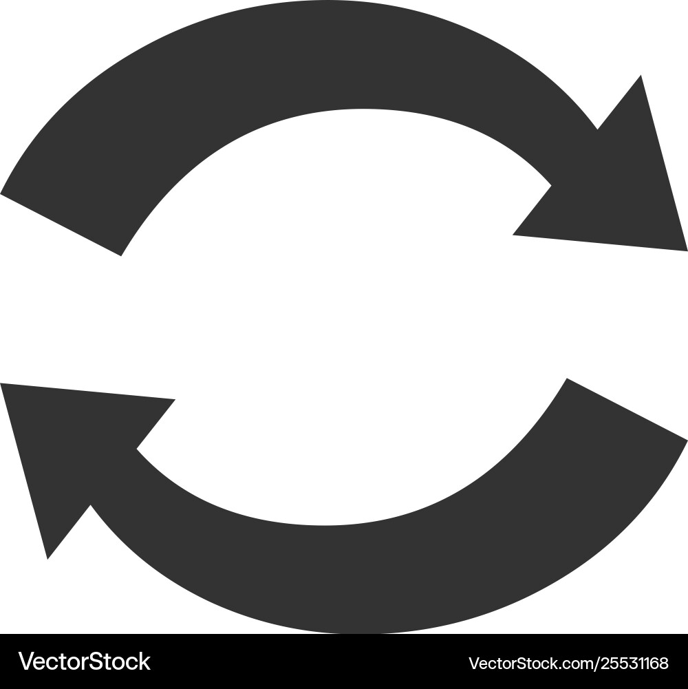Refresh icon isolated reload symbol rotation Refresh icon isolated reload symbol rotation vector image