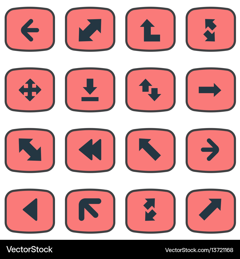 Set of simple indicator icons vector image