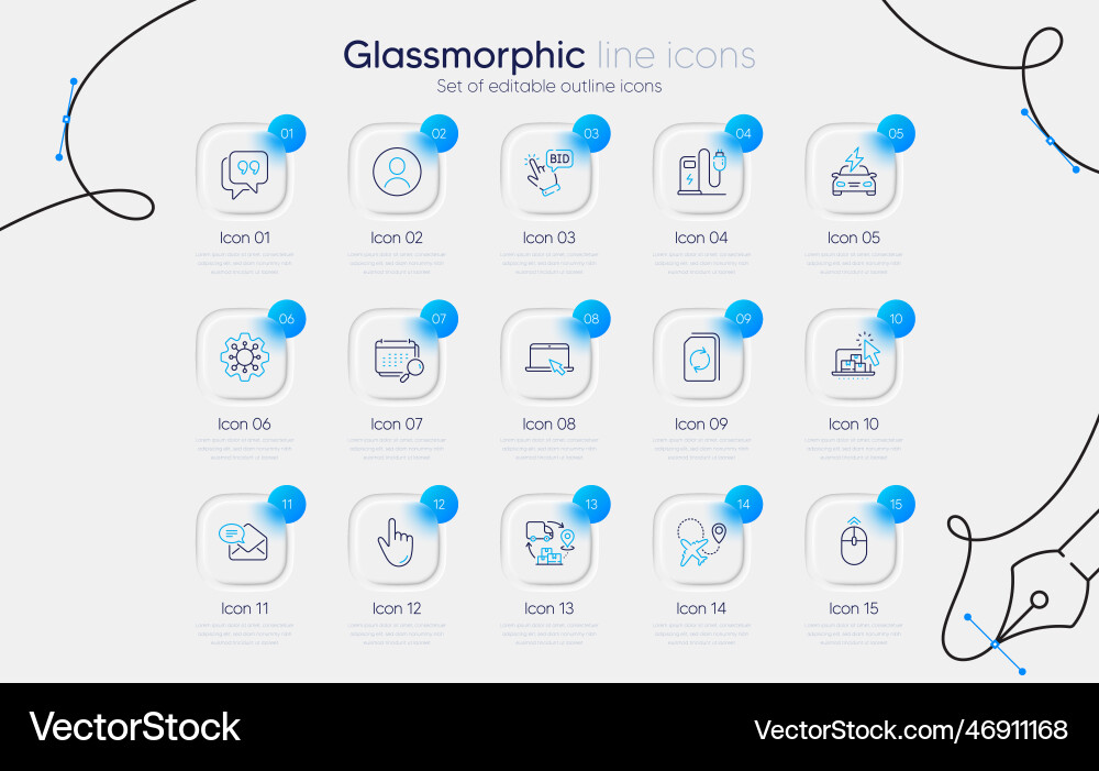 Set of swipe up cursor and online storage line Set of swipe up cursor and online storage line vector image