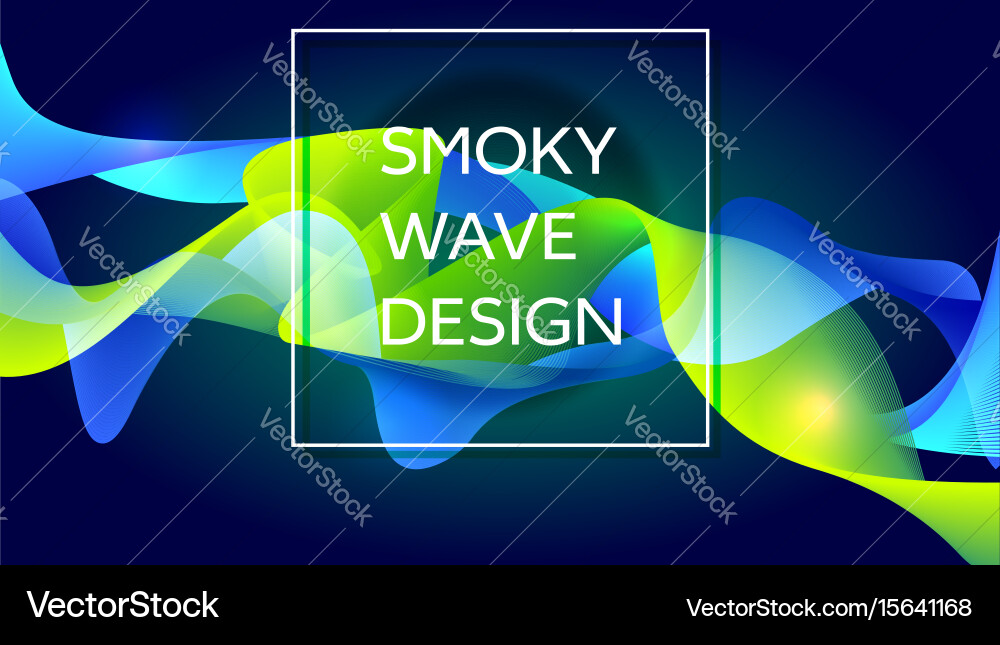 Smoky waves background structural curved pattern Vector Image