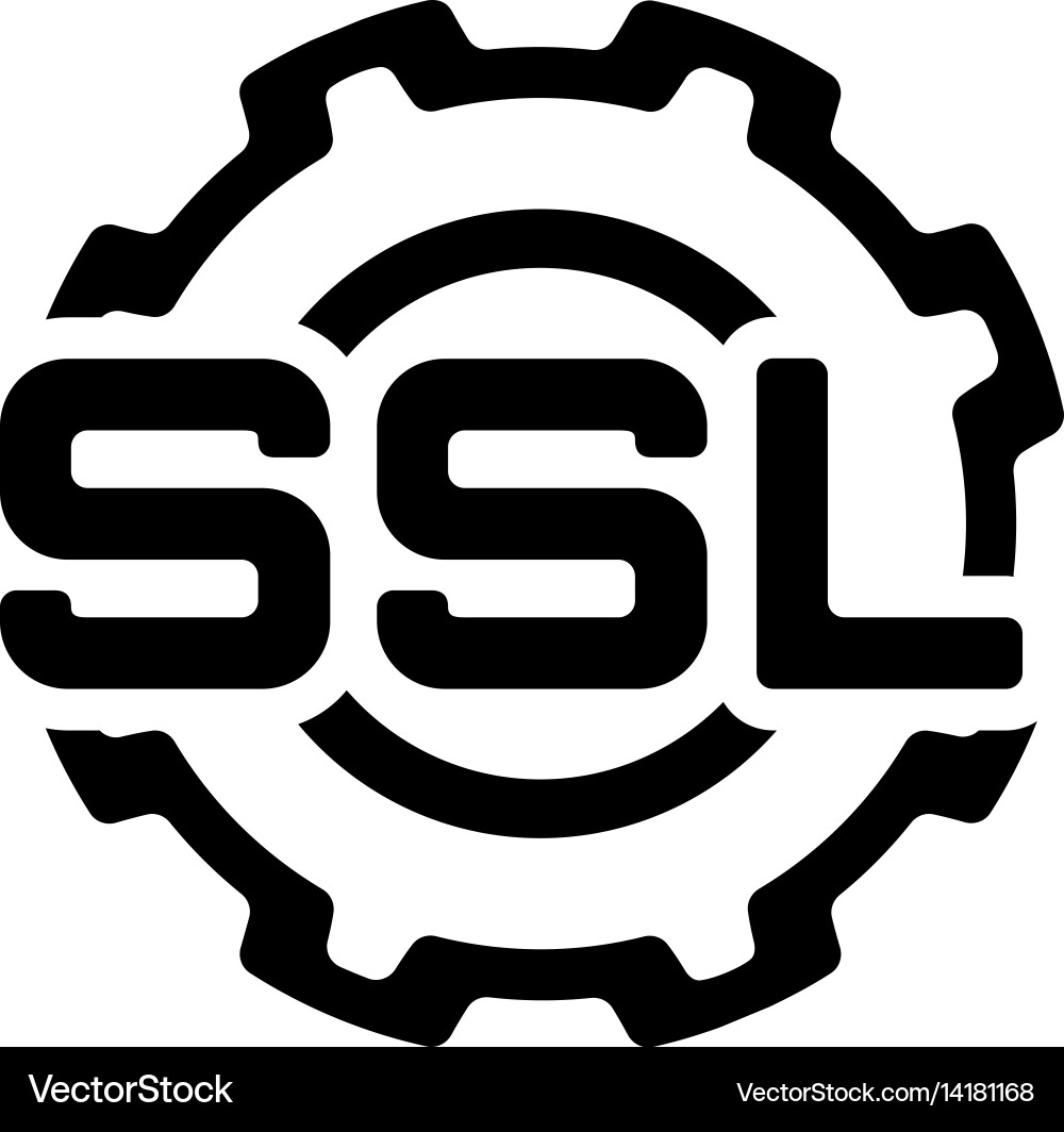 Ssl settings icon flat design Vector Image