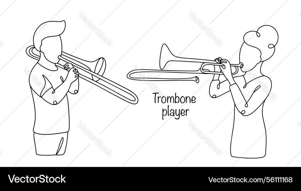 Trombone player Trombone player vector image