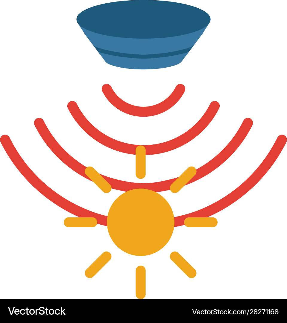 Ultrasonic sensor icon simple element from vector image