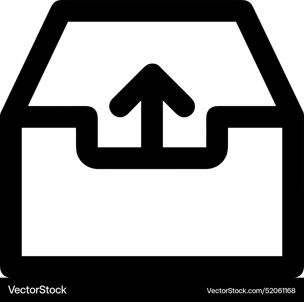 Upload outline icon symbol image Vector Image