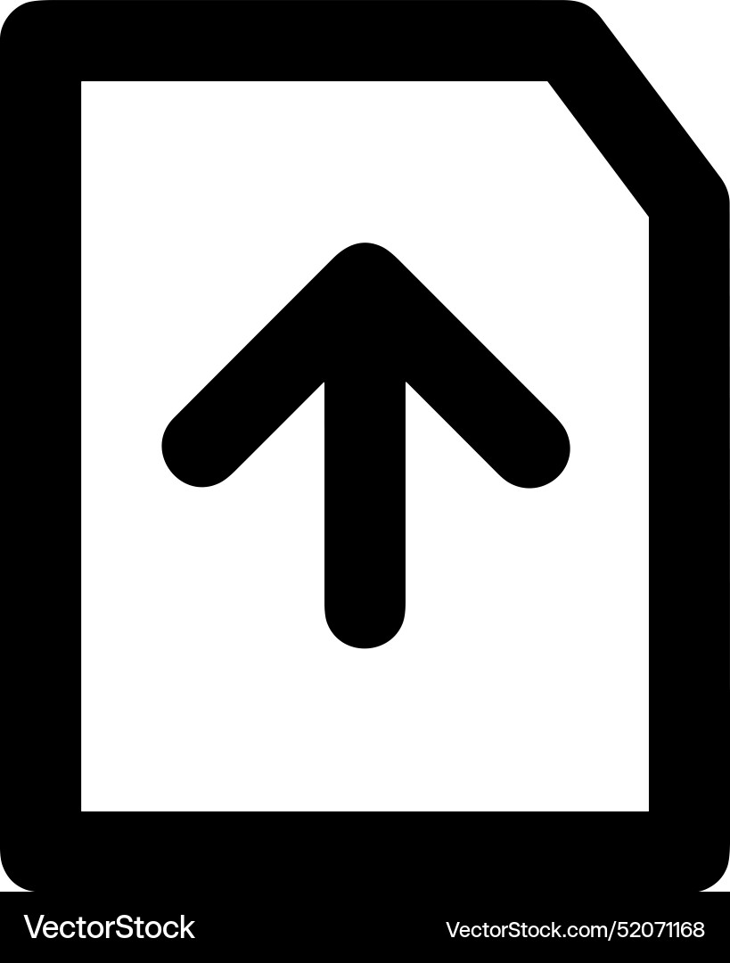 Upload outline icon symbol image Vector Image
