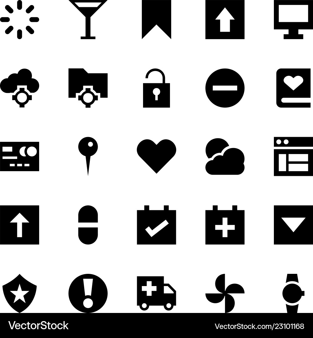 User interface set of icons Vector Image