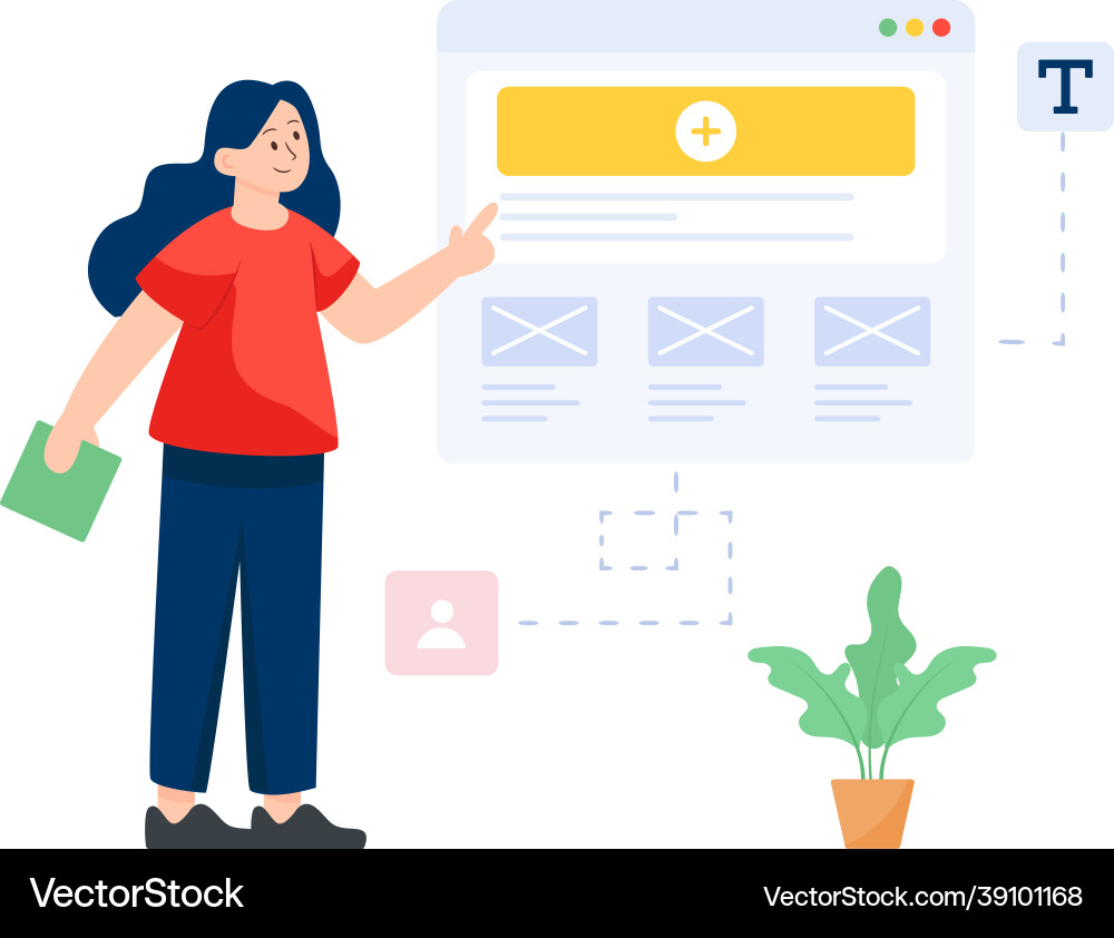 Web wireframe vector image