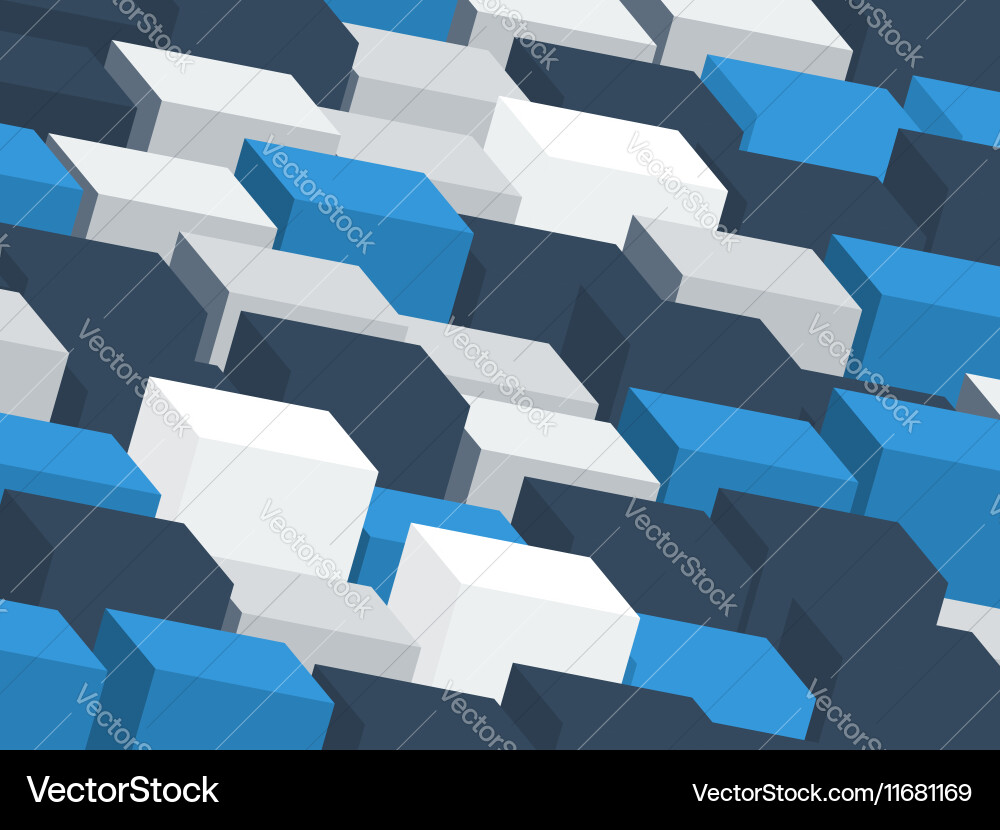 Abstract backdrop with random cubes vector image