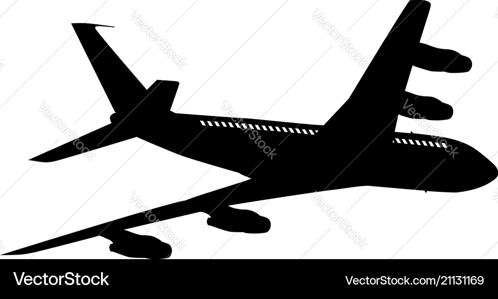 Airplane silhouette vector image