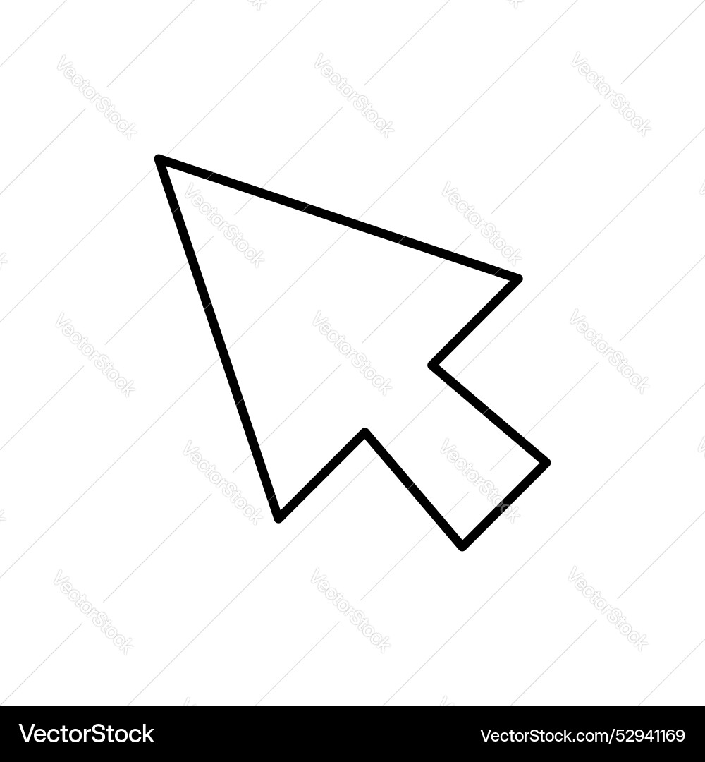 Cursor icon set click arrow symbol web mouse Cursor icon set click arrow symbol web mouse vector image