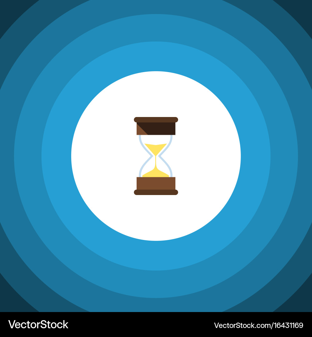 Isolated loading flat icon sand timer Vector Image