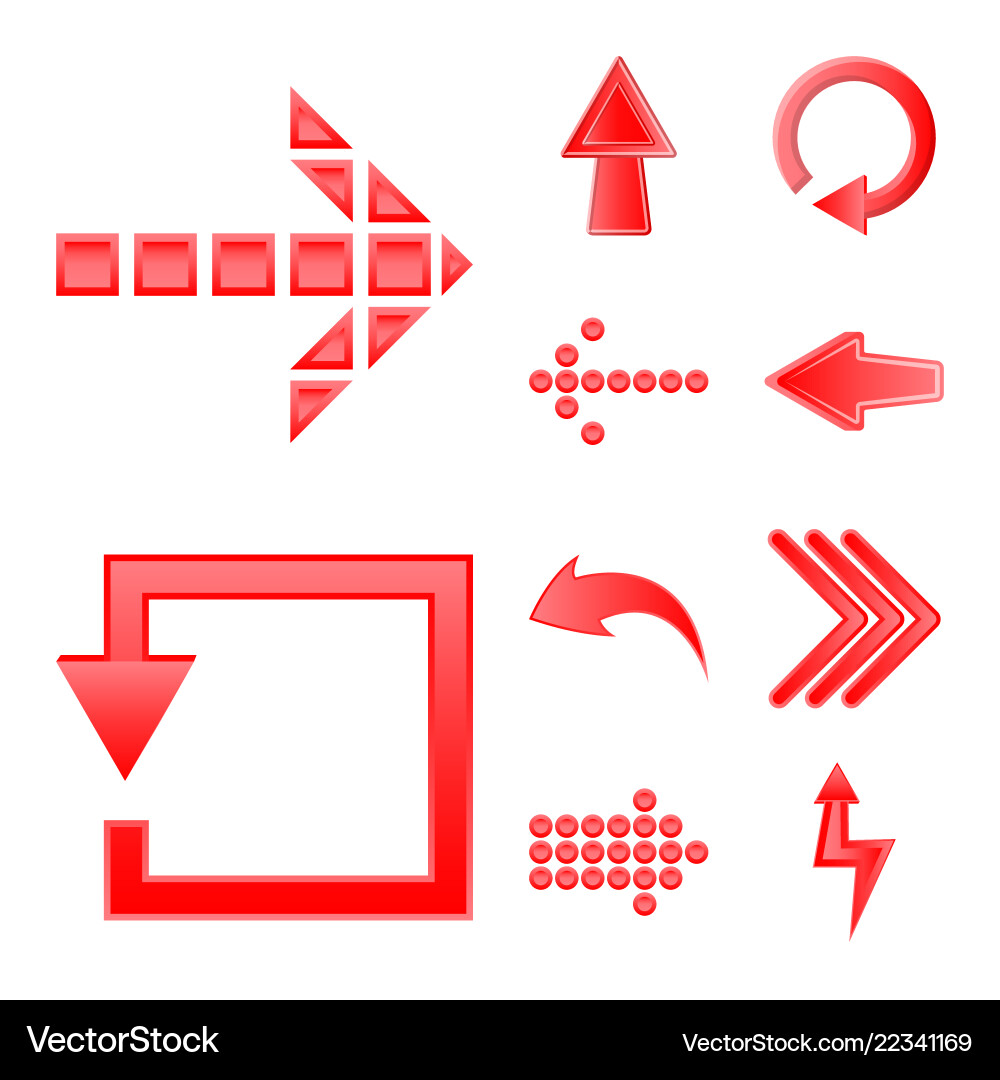 Isolated object of element and arrow logo set Isolated object of element and arrow logo set vector image