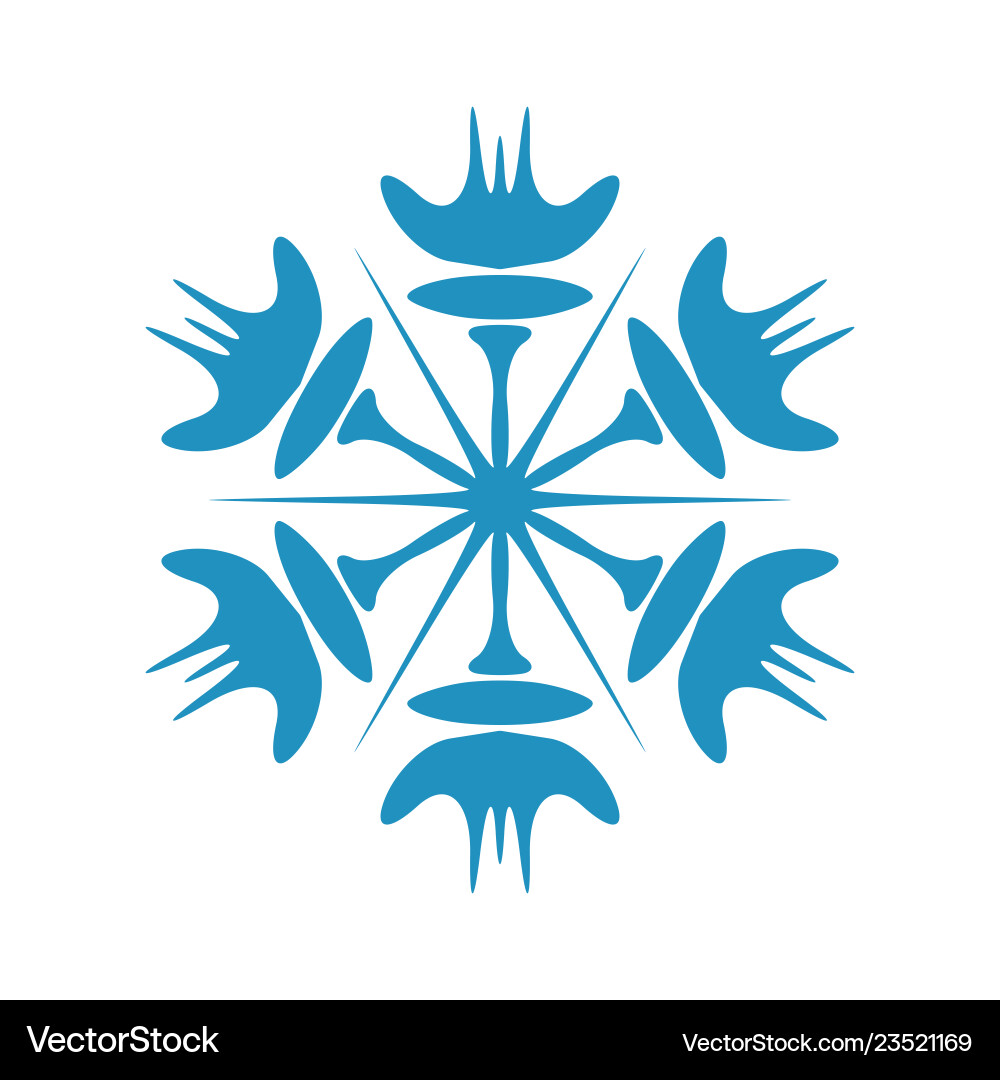 Isolated Snowflake Shape vector image
