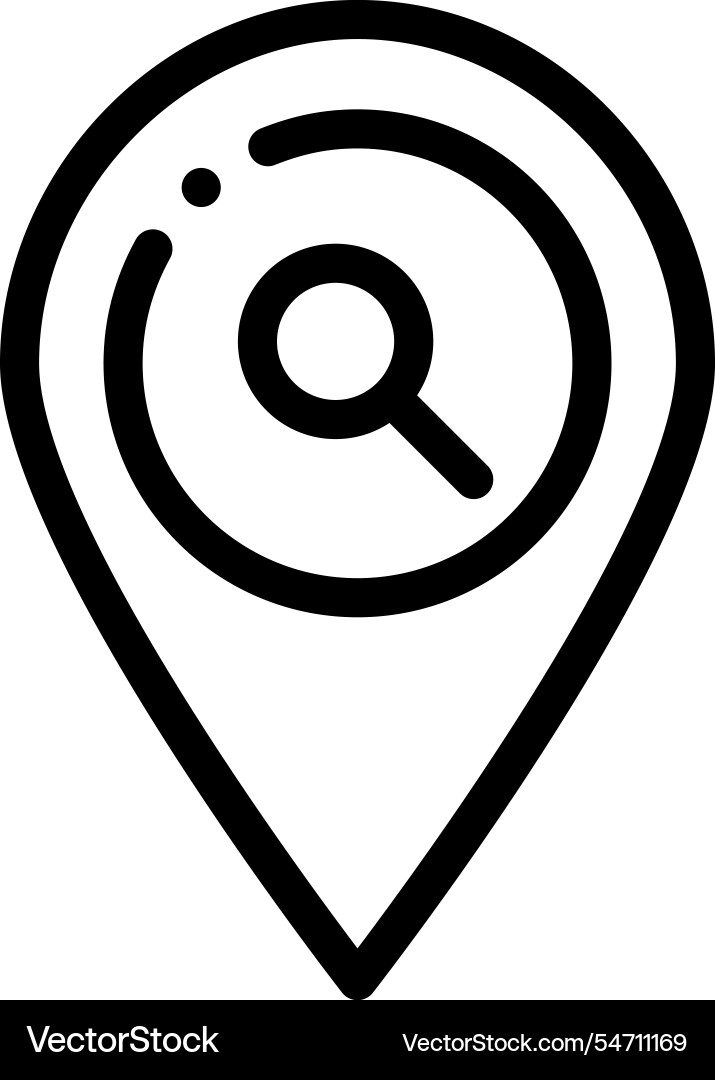 Location icon thin linear style design isolated Location icon thin linear style design isolated vector image