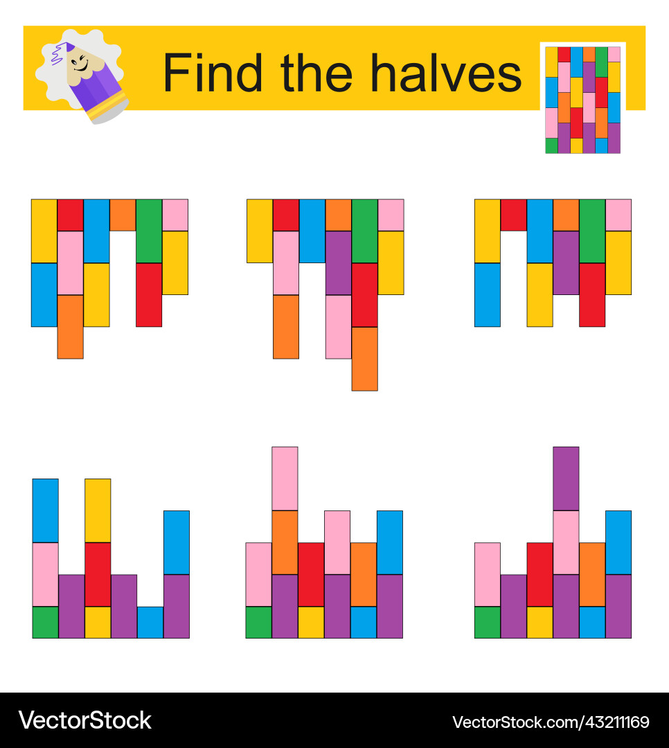 Logic game task for development of attention Vector Image