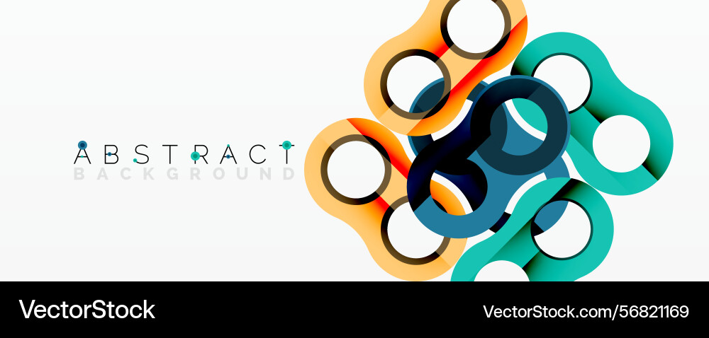 Modern abstract design features overlapping Vector Image